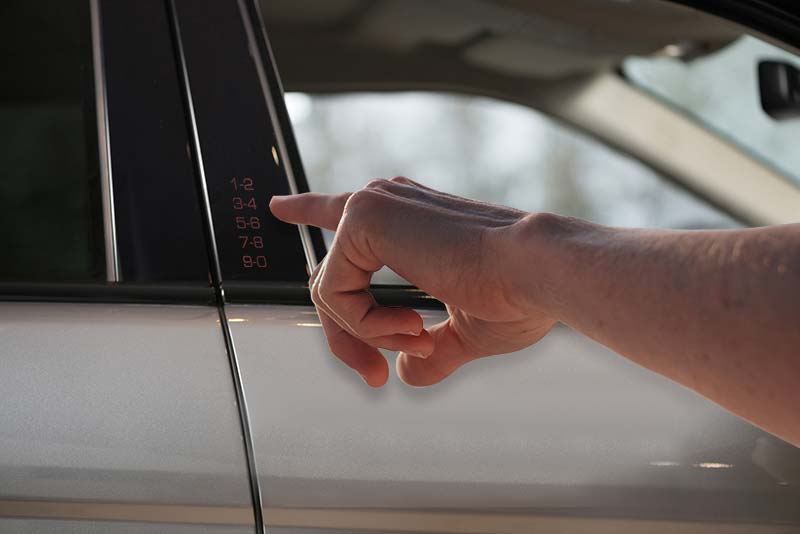 Keyless entry car system gesture opening